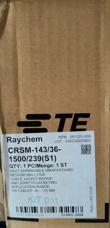 RAYCHEM CRSM-143-36-1500-239S(S1) HEAT SHRINKABLE WRAPAROUND