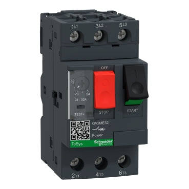 SCHNEIDER GV2ME32, TeSys GV2-Circuit breaker-thermal-magnetic