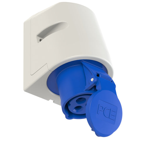 PCE CEE-wall mounted socket ; 3 pin; IP44; 16A