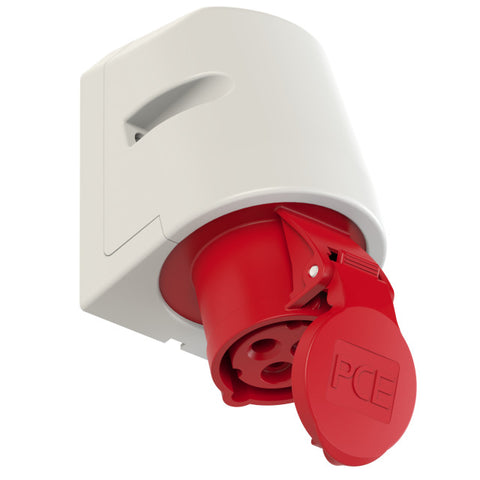 PCE CEE-wall mounted socket ; 3 pin; IP44; 16A