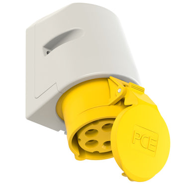 PCE CEE-wall mounted socket ; 5 pin; IP44; 16A