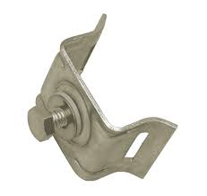 Band IT Single bolt flared leg SS Brack-It with SS bolt, washer and fibre washer. 3/4 " slot