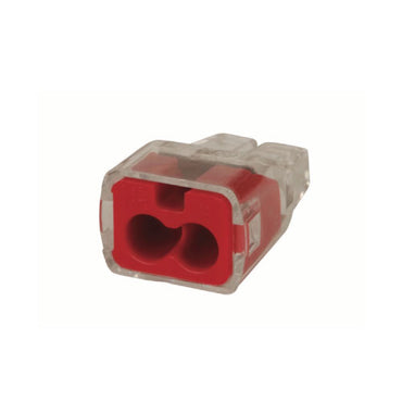 Ideal Push-in Wire Connecters, 32 Model, Red, 2 port