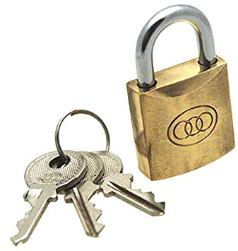 Speed 25mm gold plated padlock