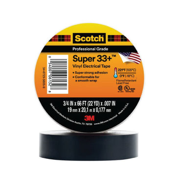 3M 33+ Vinyl Electrical Tape (0.75in x 66ft x .007in)