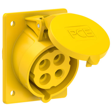 PCE CEE-flanged socket sloping; 4 pin; IP44; 32A