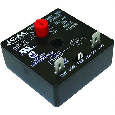 ICM Controls ICM102B Delay On Timer, 18 sec-10 min Adjustable