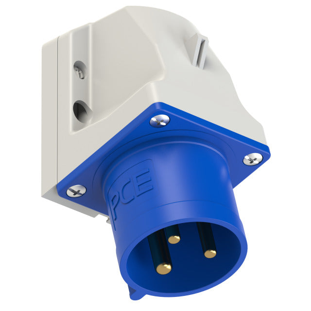 PCE CEE-wall mounted plug ; 3 pin; IP44; 16A