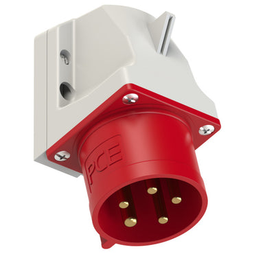 PCE CEE-wall mounted plug ; 5 pin; IP44; 32A