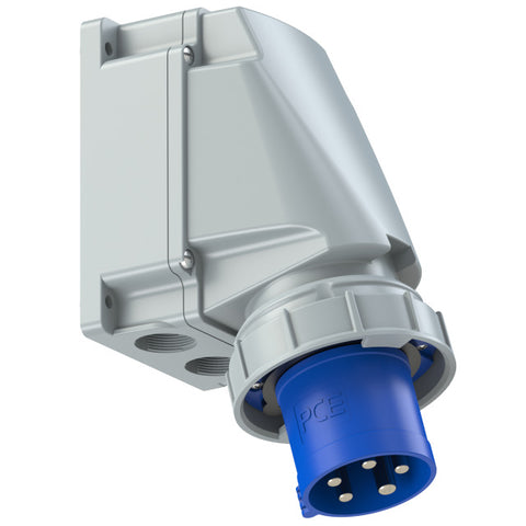 PCE CEE-wall mounted plug ; 5 pin; IP66; 63A