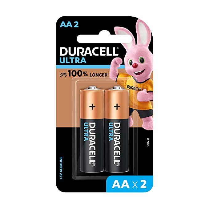 Duracell Ultra Alkaline AA Battery, 2 pcs