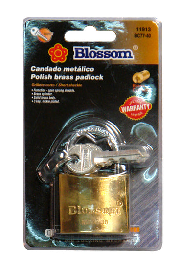 Blossom 40mm Brass Padlock