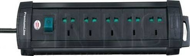 Brennenstuhl 5-way 5M Socket - Black | 1156007155