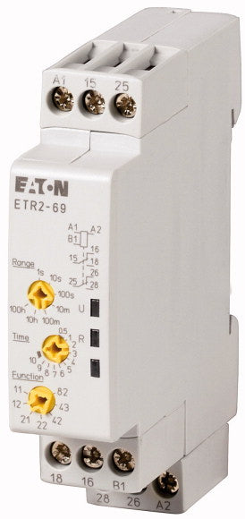Eaton Timer Relay (0.05s-100h; 24-240V AC/DC Supply Voltage)