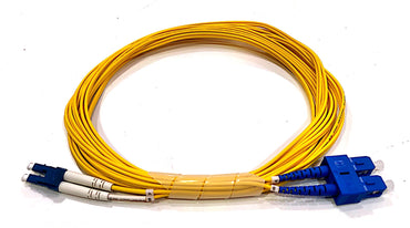 FS LC/UPC-SC/UPC Duplex OS2 SM PVC 2.0mm Fiber Optic Patch Cable