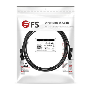 FS 1m 10G SFP+ Passive Direct Attach Copper Twinax Cable