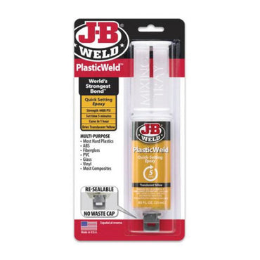 JB Weld PlasticWeld Quick-Setting Epoxy Syringe - 25 ml