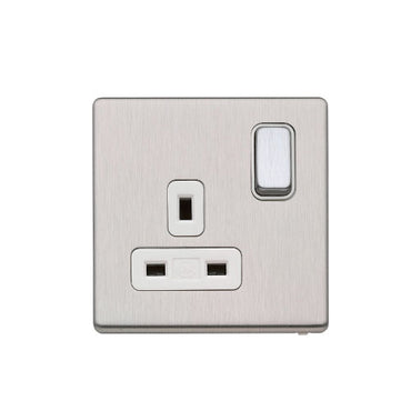 MK Aspect 13 Amp Single Double Pole Switched Socket