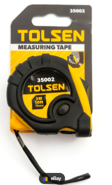 Tolsen Measuring Tape, 35002, 16MM x 3 Mtrs
