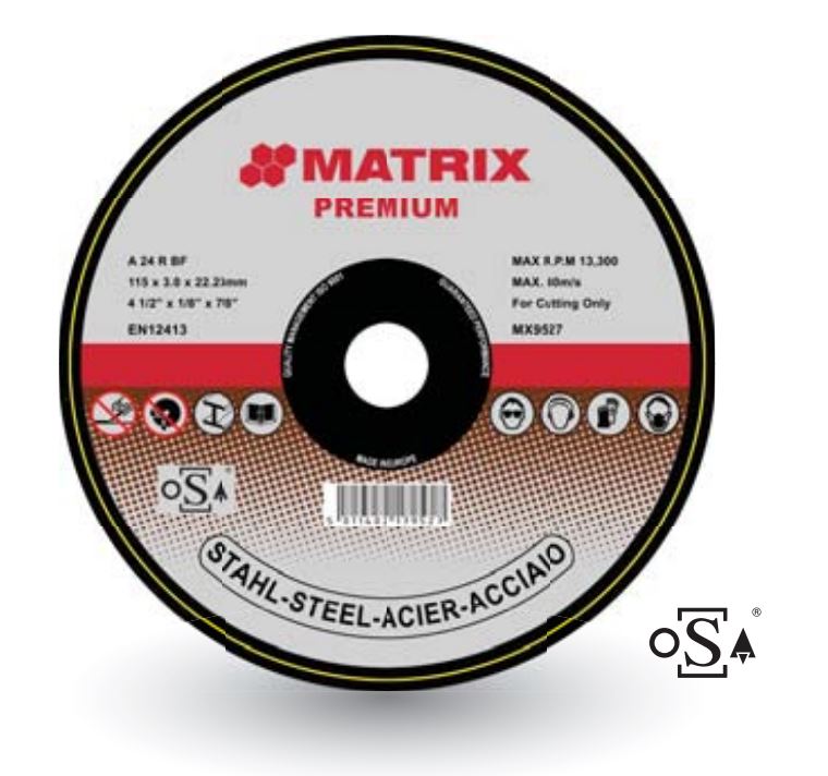 Matrix PREMIUM Metal cutting disc 115x3x22.2mm