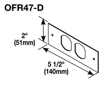 Legrand Wiremold OFR Series Overfloor Raceway Duplex Device Plate