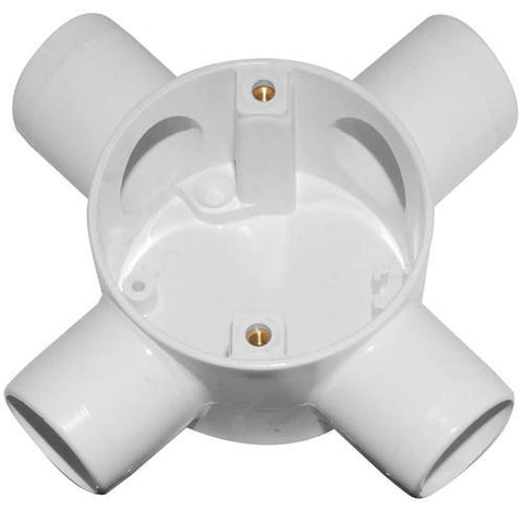 Prestoplast PVC conduit circular box
