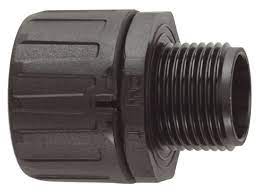 Flexicon FPA Series M20 Straight Conduit Fitting, Black 20mm