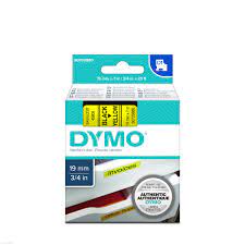 Dymo S0720880 D1 45808 Tape 19mm x 7m Black on Yellow