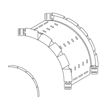 Delta 90 Degree outside riser (50mm side height)